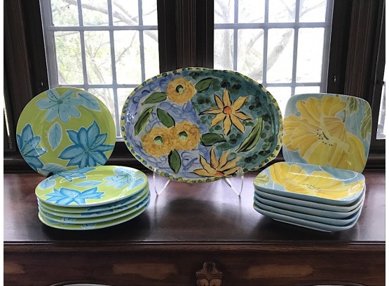 Blue And Yellow Dishes