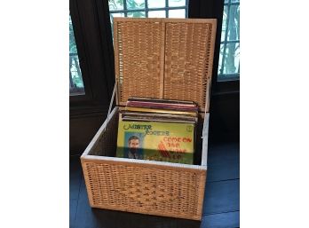 Basket Of Vintage LPs