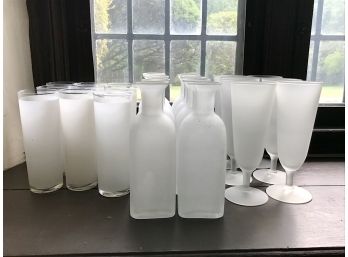 Frosted Glassware From Pottery Barn