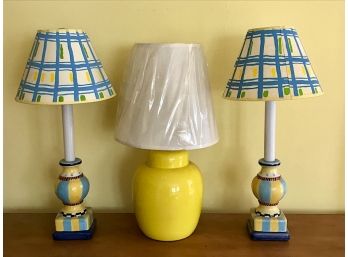Three Ceramic Lamps