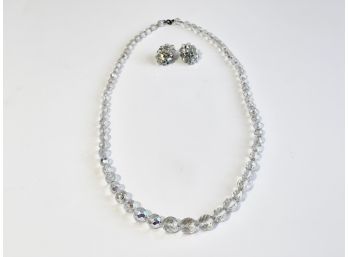 Crystal Beads & Clip On Earrings
