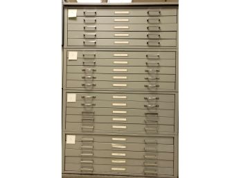 Stack Of 4 Flat Front File Cabinets #9-12