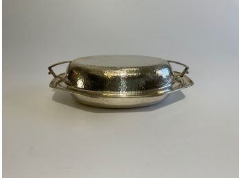 Hammered Silverplate Serving Dish