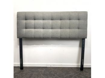 Gray Tufted Queen Upholstered Headboard