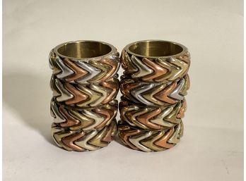 Eight Metallic Napkin Rings