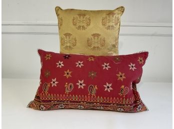 Two Decorative Accent Pillows
