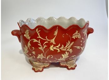 Asian Red And Gold Planter