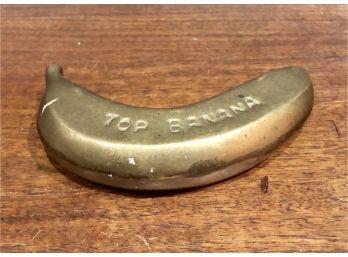 Vintage Top Banana Brass Paperweight