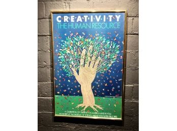 Vintage Milton Glaser Designed Poster — Creativity: The Human Resource At Miami Museum Of Science