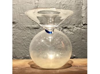 Original Hand Blown Glass Lily Vase By Rick Strini
