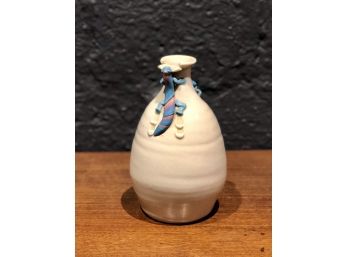 Handmade Ceramic Whimsical Gecko Vase - Signed
