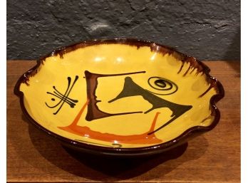 Large Vintage Abstract Bowl Or Serving Dish