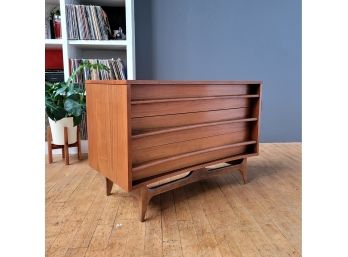 60s Curved Front 3 Drawer Low Chest By Young Mfg