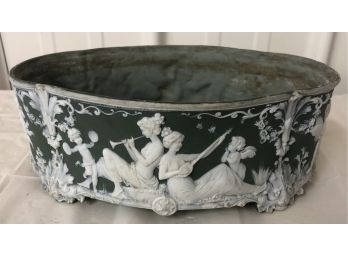 Green Jasperware Decorative Bowl
