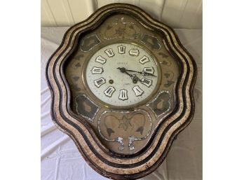 Continental Wall Clock With Mother Of Pearl Inlay
