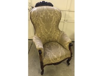 Victorian Gents Chair- Carved Walnut