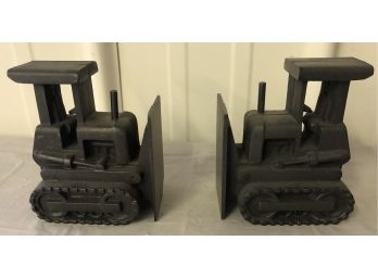 Restoration Hardware Cast Iron Bulldozer Bookends