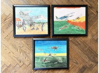 Original Aviation Illustrations, Initialed