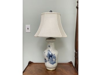 A Ceramic Lamp With Craquelure Finish