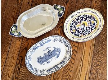 A Trio Of Large Serving Platters