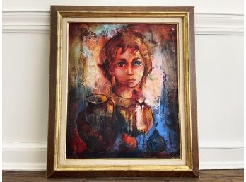 A Vintage Oil On Canvas In Impasto Style, Signed J. Hansel, Dated 1964