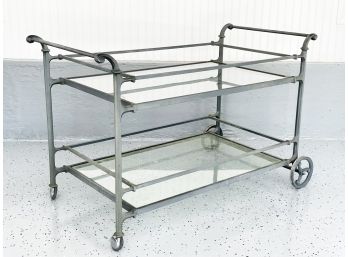 A Large Vintage Cast Aluminum Bar Cart Or Buffet By Woodard