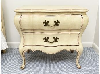 A Vintage Bombe Front End Table Or Nightstand In French Provincial Style