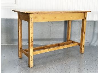 An Antique Pine Console Table