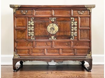 A Stunning Antique Asian Campaign Tansu