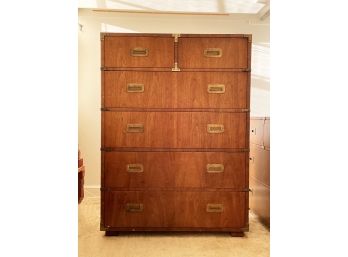 A Vintage Campaign Dresser By Henredon Furniture