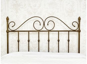 A Vintage Cast Iron Full Size Headboard