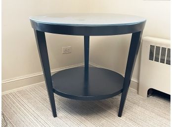 A Modern Lacquered Glass Top Side Table