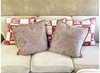 A Grouping Of Down Accent Pillows