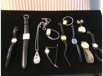 Lot Of Eleven Men’s And Women’s Watches - Including Seiko, Gruen, Etc.