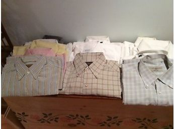 Lot Of Twenty-Two Men's Designer Dress Shirts -  Charles Tyrwhitt, Luciano Berbera,  Etc.