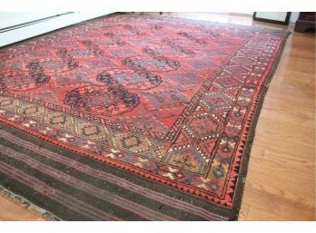 Antique Afghan Wool On Wool Rug