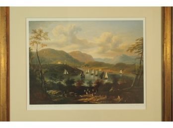 'view Of West Point From Garrison' By Victor De Grally Circa 1850 Original Print  Edition 4/50