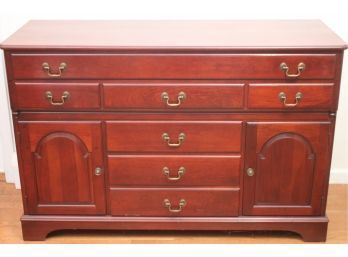 Vintage Pennsylvania House Reproduction Solid Wood Breakfront By Lewisburg Furniture Co.