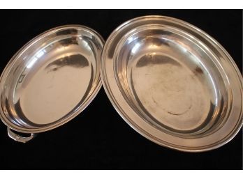 Lot Of 2 Silver Serving Dishes