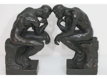 'The Thinker' By RODIN Bronze Signed Book Ends