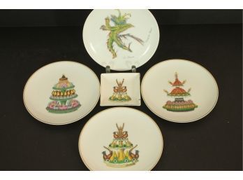 Gorgeous Lot Of PORCElAINE DE PARIS LIMOGES Plates And A Square Dish