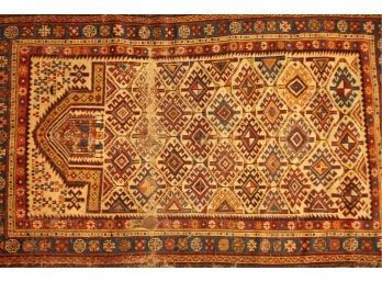 Beautiful Antique Flat Weave Prayer Rug