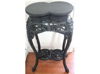 Amazing Vintage Handcarved Chinoiserie Mahagony Plant Stand