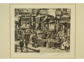 'Hester Street' Copper Etching Signed Stone '79 Artist Proof 2 Of 6