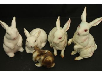 Lot Of Vintage Bunny Ceramics Figurines