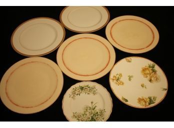 Lot Of Misc Vintage Whimsical Dinner Plates Including One Hand Painted