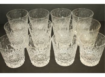 Set Of 12 Vintage Etched Crystal Highball Glasses