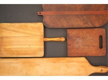 Set Of 4 Vintage Wooden Cutting Boards