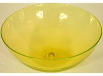 Beautiful Yellow / Green Blown Glass Bowl