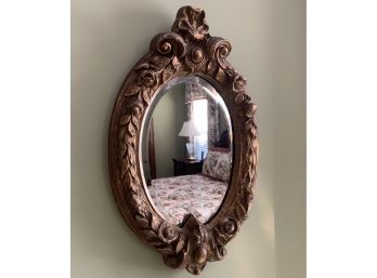 Carved Wooden And Gilt Mirror